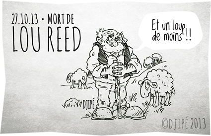 alpes maritimes, brebis, caricature, dessin de presse, dessinateur, Djipé, humour, Lou Reed, loup, mercantour, mort, mouton, politique, 