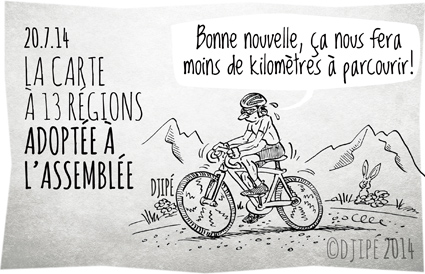 13 régions, Assemblée, caricatures, cyclisme, découpage, dessin de presse, dessinateur, Djipé, dopage, humour, humour noir, maillot jaune, nouvelle carte, régions, tour de France, 