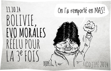 berger de lamas, Bolivie, caricatures, dessin de presse, dessinateur, Djipé, Evo Morales, humour, humour noir, président bolivien, 