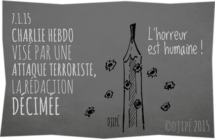 attaque terroriste, Cabu, caricatures, Charb, Charlie Hebdo, dessin de presse, humour, humour noir, liberté d’expression, presse satirique, terrorisme, Tignous, Wolinski, 