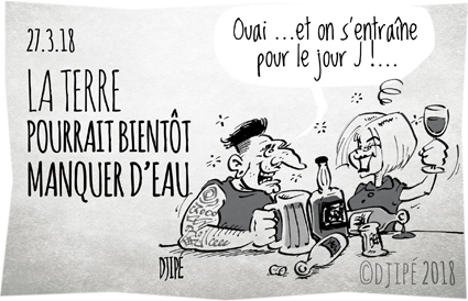 alcool, Brasilia, caricatures, catastrophe, climat, danger, dessin de presse, dessin satirique, dessinateur, Djipé, eau, écologie, humour noir, ONU, planète, sécheresse, 