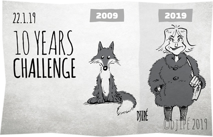 #10YearsChallenge, animaux, bien être, caricatures, climat, dessin de presse, dessin satirique, dessinateur, Djipé, enfants, extinction, fourrure, guerre, humour noir, maltraitance, mort, pauvreté, planète, pollution, 